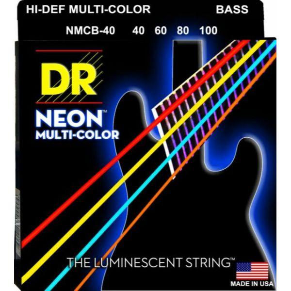 DR Strings Neon Multi-Color Coated Bass Guitar Strings - 40-100-DR Strings-Infinite Music