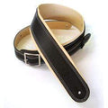 DSL GEG 2.5" GARMENT Rolled Edge Buckle Black/Beige Guitar Strap-DSL-Infinite Music