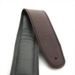 DSL GEG Garment 2.5" Brown/Black Leather Padded Guitar Strap-DSL-Infinite Music