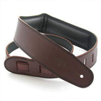 DSL GEG Garment 2.5" Brown/Black Leather Padded Guitar Strap-DSL-Infinite Music