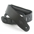 DSL Garment 2.5" Black/Black Leather Padded Guitar Strap-DSL-Infinite Music