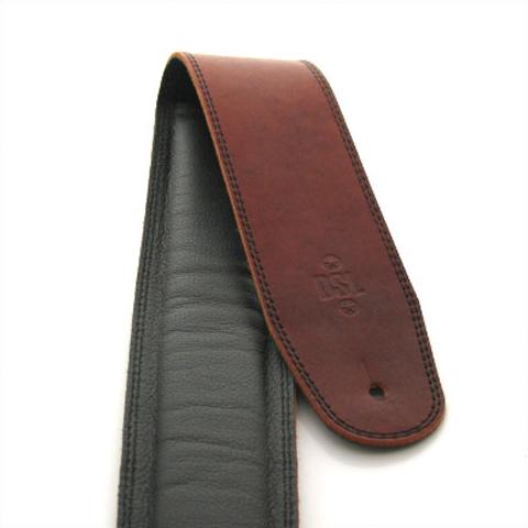 DSL Garment 2.5" Maroon/Black Leather Padded Guitar Strap-DSL-Infinite Music