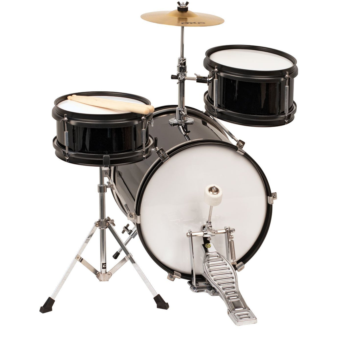 DXP Junior Series 3 Piece Drum Kit - Black-DXP-Infinite Music