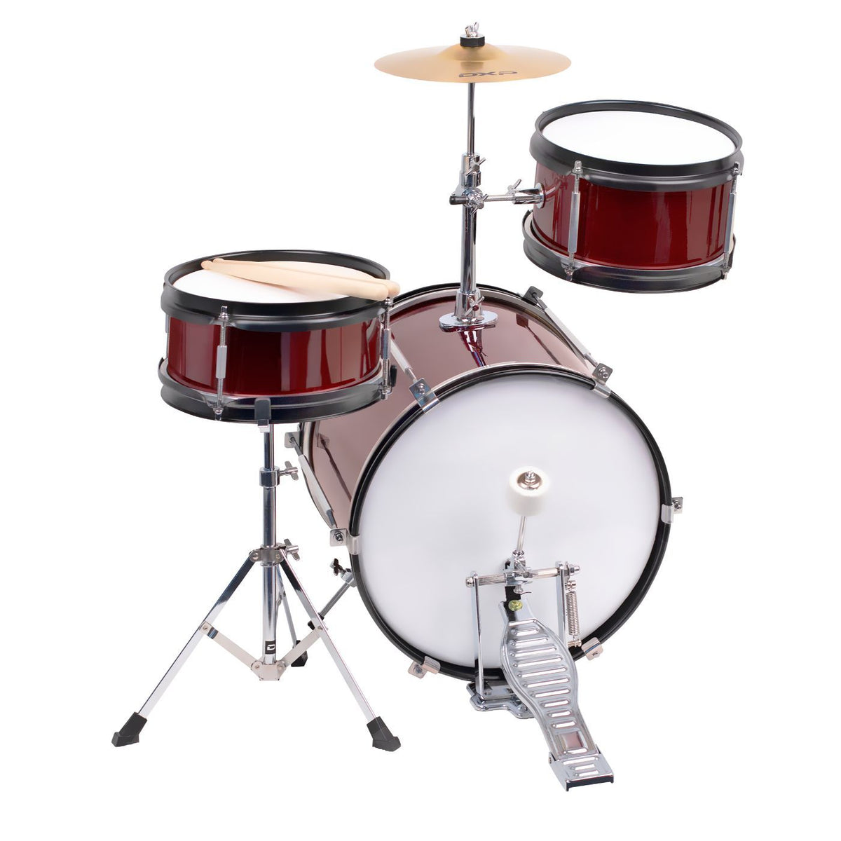 DXP Junior Series 3 Piece Drum Kit - Wine Red-DXP-Infinite Music