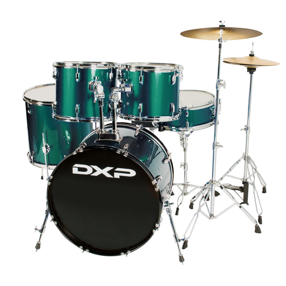 DXP Pioneer Series Drum Kit Pack - Metallic Emerald Green-DXP-Infinite Music