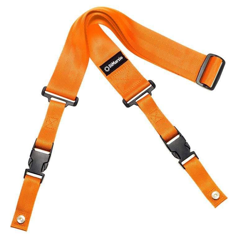 DiMarzio Neon Orange Nylon Cliplock Guitar Strap-DiMarzio-Infinite Music