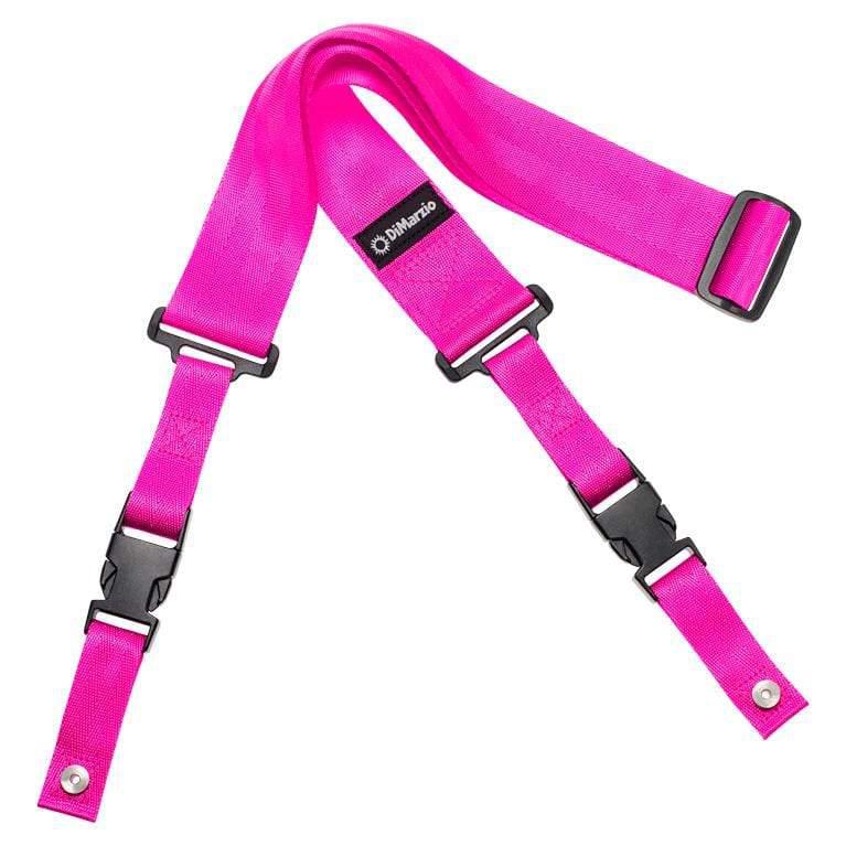 DiMarzio Neon Pink Nylon Cliplock Guitar Strap-DiMarzio-Infinite Music
