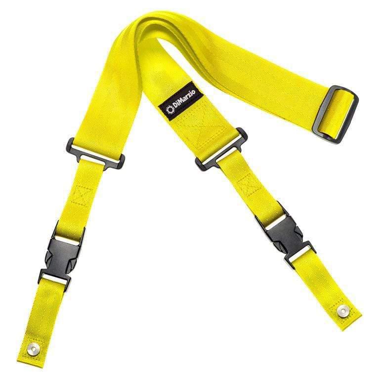 DiMarzio Neon Yellow Nylon Cliplock Guitar Strap-DiMarzio-Infinite Music