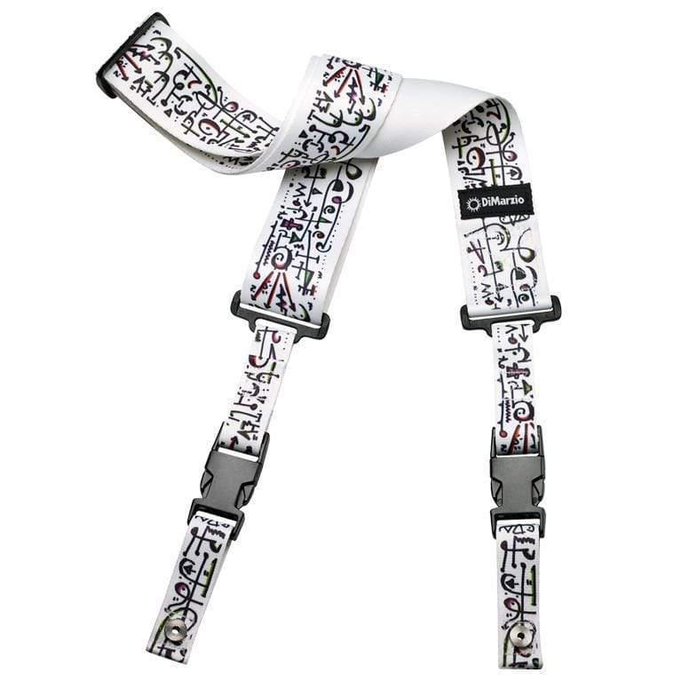 DiMarzio Steve Vai Cliplock Art White Guitar Strap-DiMarzio-Infinite Music