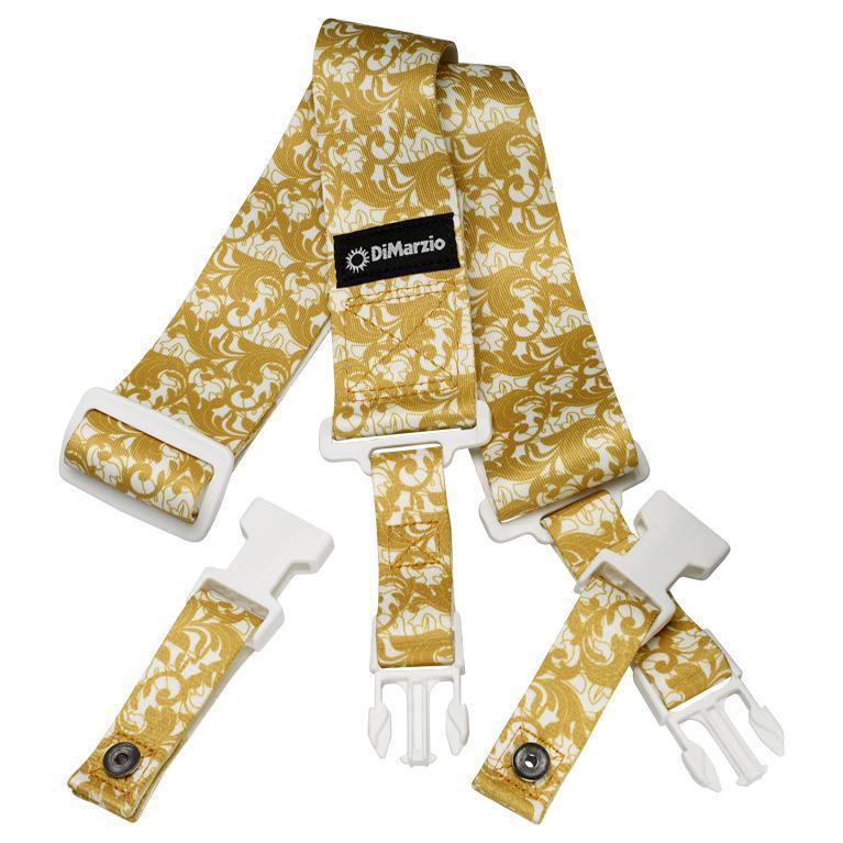 DiMarzio Steve Vai Utopia Cliplock White and Gold Guitar Strap-DiMarzio-Infinite Music