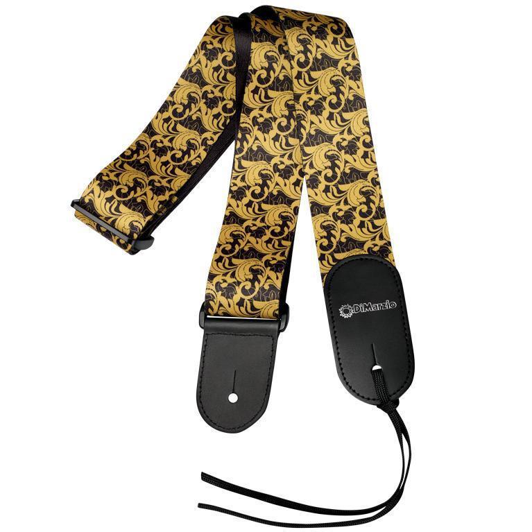 DiMarzio Steve Vai Utopia Guitar Strap - Black and Gold-DiMarzio-Infinite Music