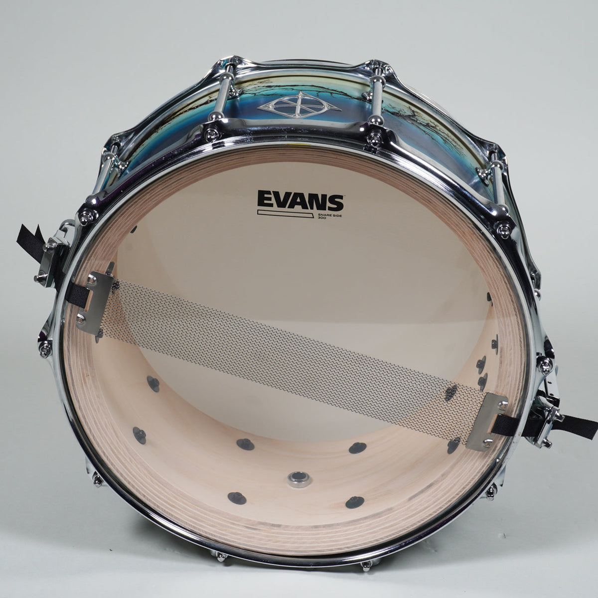 Dixon 14 x 6.5" Artisan Series Ash Snare Drum - Satin Enchanted Blue Reverse Burst-Dixon-Infinite Music