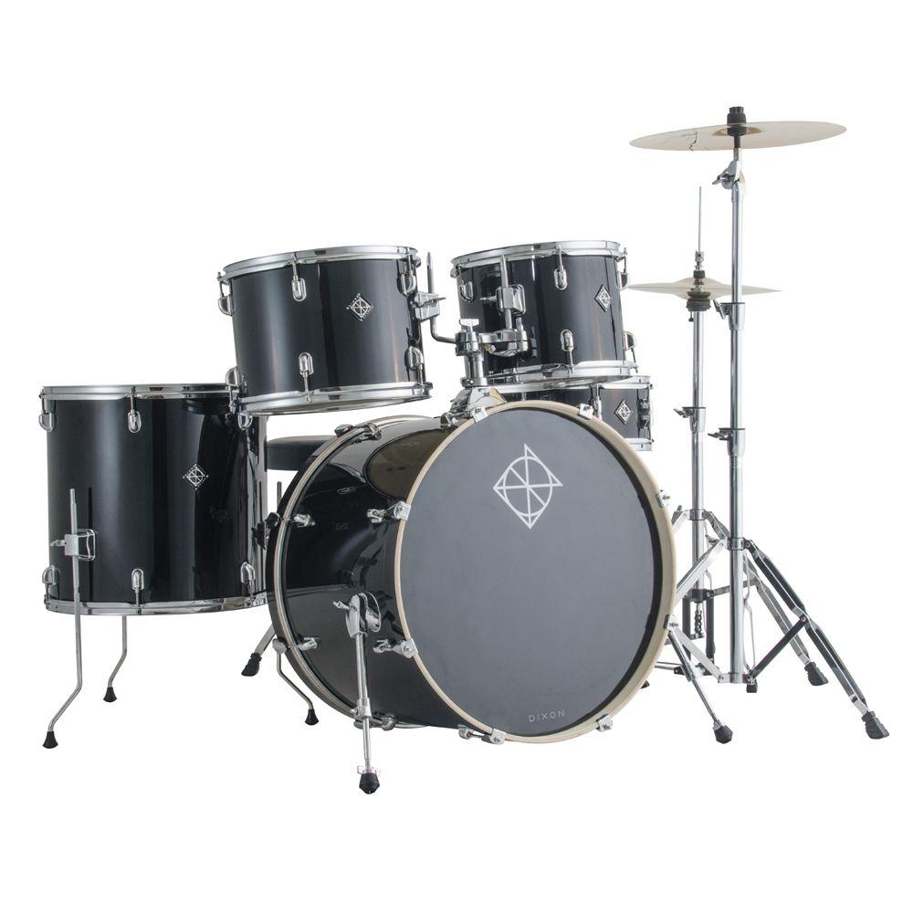 Dixon Spark Series 5-Pce Drum Kit with Cymbals in Misty Black Sparkle-Dixon-Infinite Music