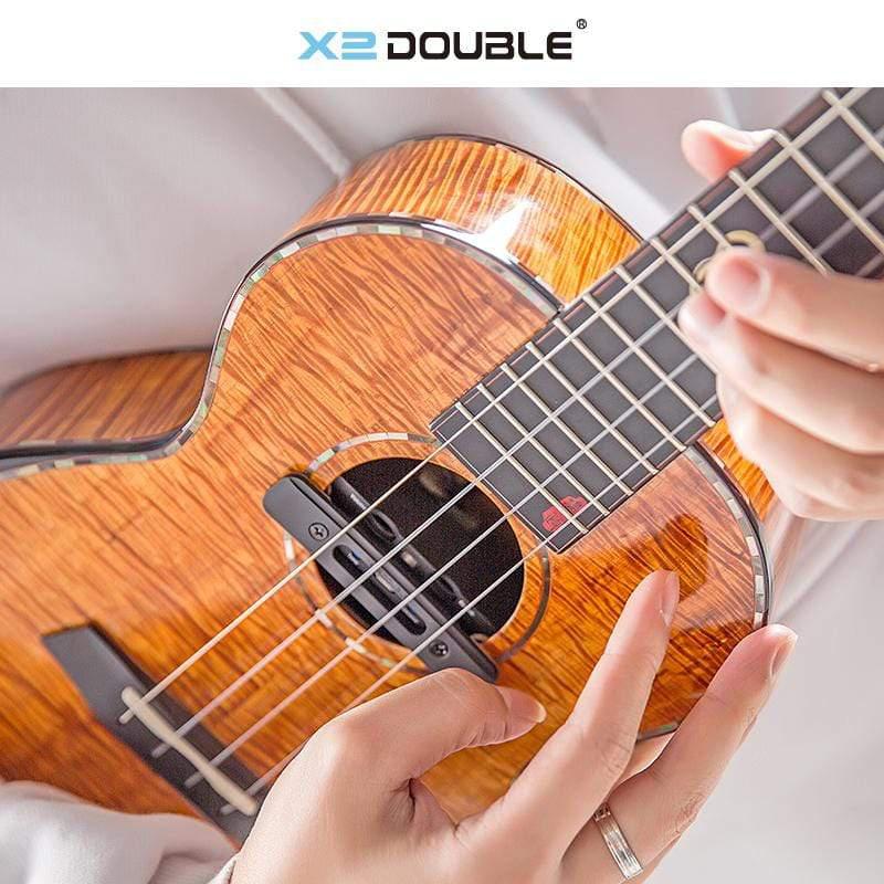 Double U0 Ukulele Soundhole Pickup With Built-In Effects-Double-Infinite Music