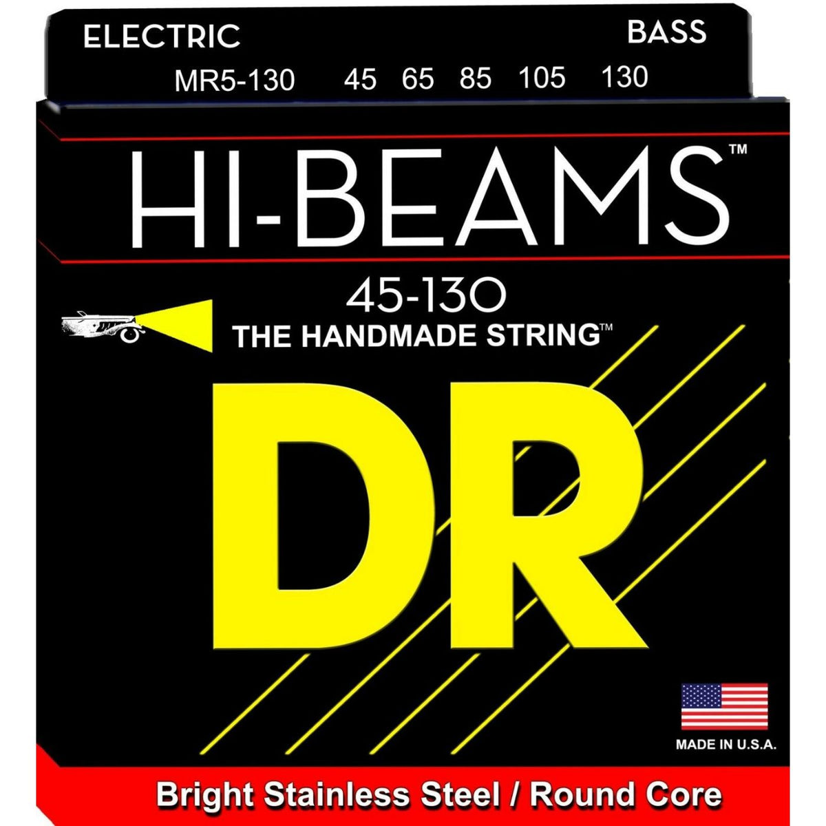 Dr Strings MR5-130 Hi-Beam Stainless Steel Bass Guitar Strings-DR Strings-Infinite Music