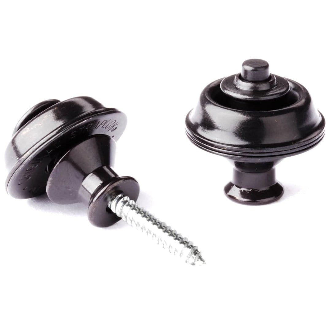 Dunlop J103BC Black Nickel Guitar Straplocks - Pair-Dunlop-Infinite Music