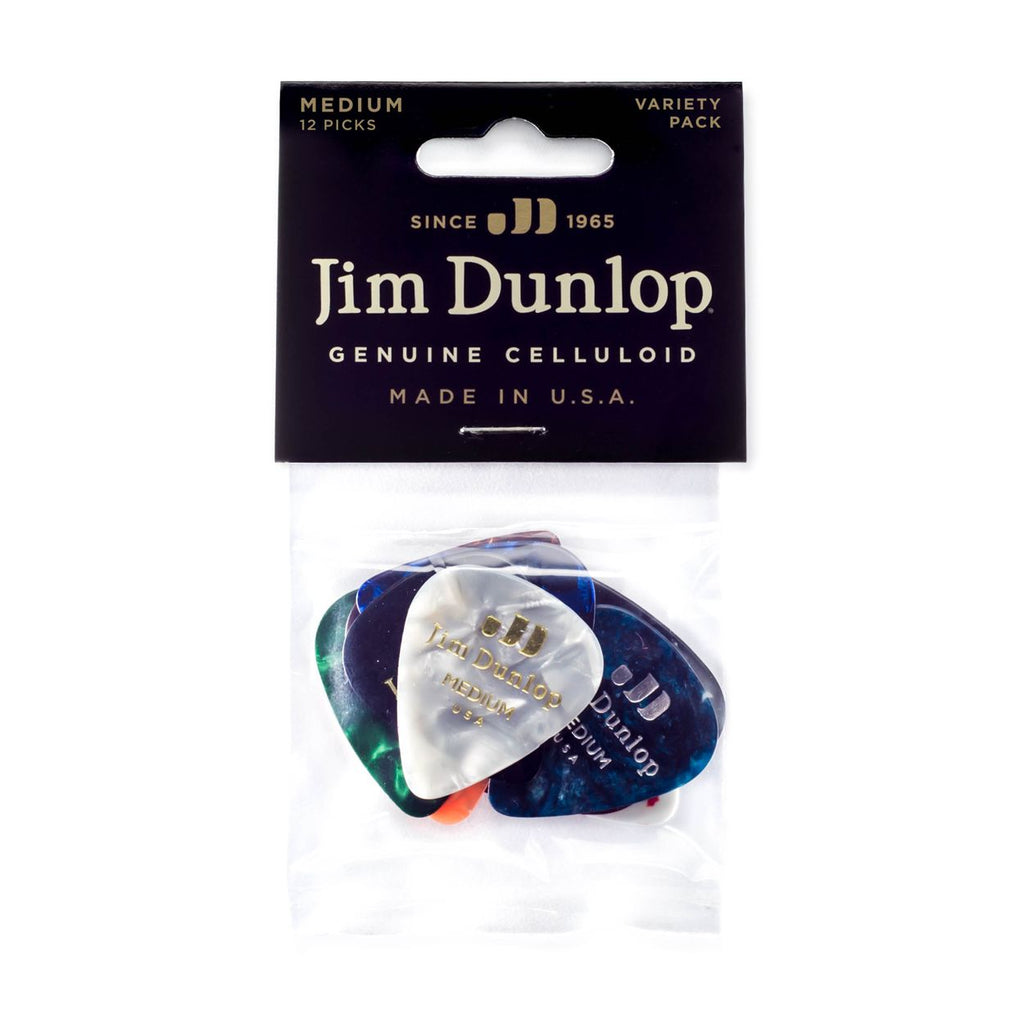 Dunlop PVP106 Celluloid Medium Variety Guitar Picks - 12 Pack-Dunlop-Infinite Music