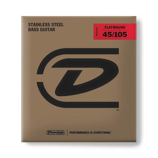 Dunlop Stainless Steel Flatwound Electric Bass Guitar Strings - 45-105-Dunlop-Infinite Music