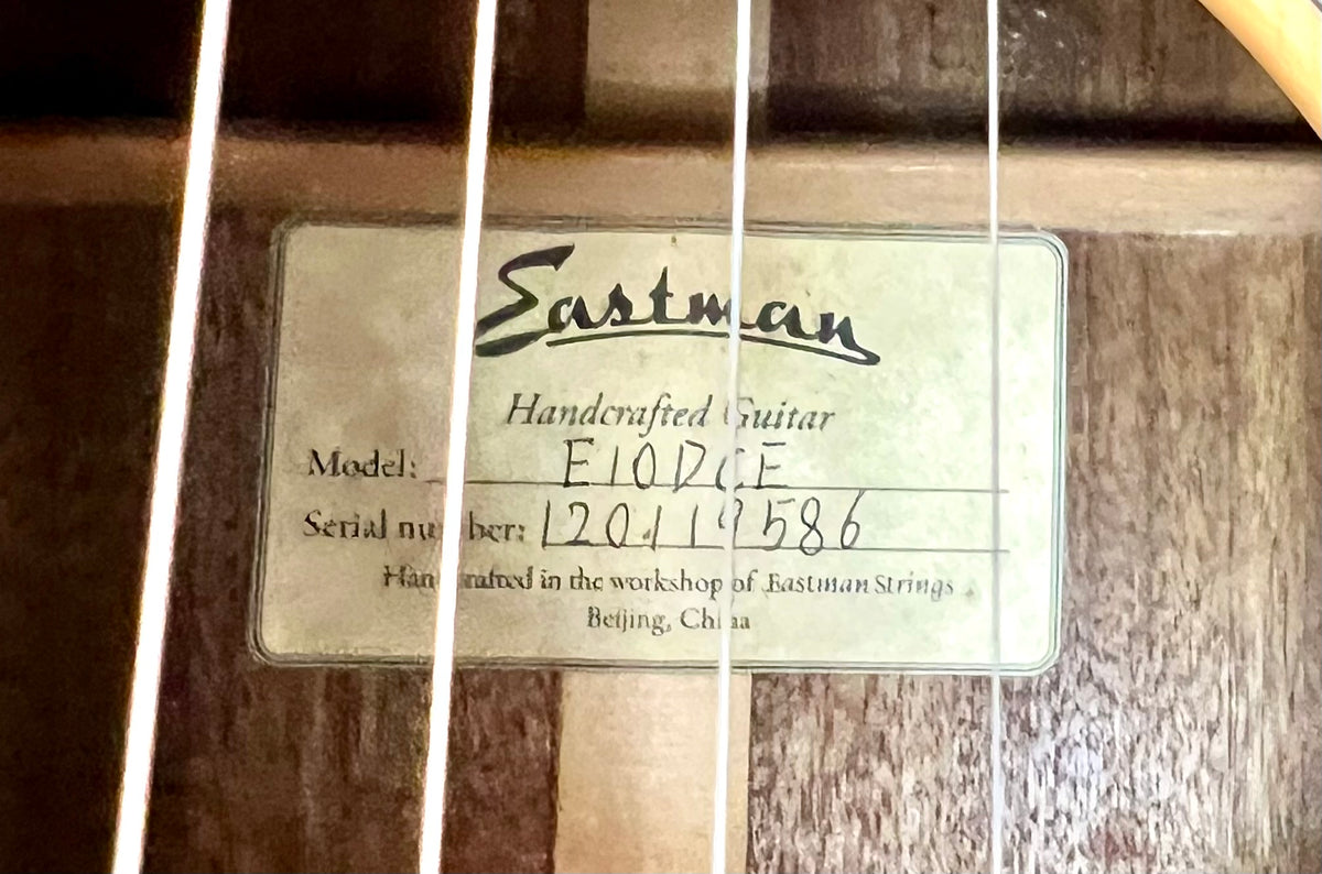 Eastman E10DCE Cutaway Acoustic Guitar w/ Hardcase & Fishman Pickup ( Pre Owned)-Eastman-Infinite Music
