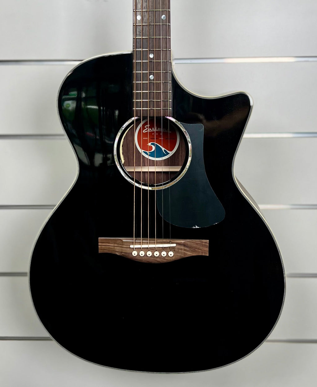 Eastman PCH2-GACE BK Acoustic Electric Guitar ( Gloss Black Top) w/- Gig Bag-Eastman-Infinite Music