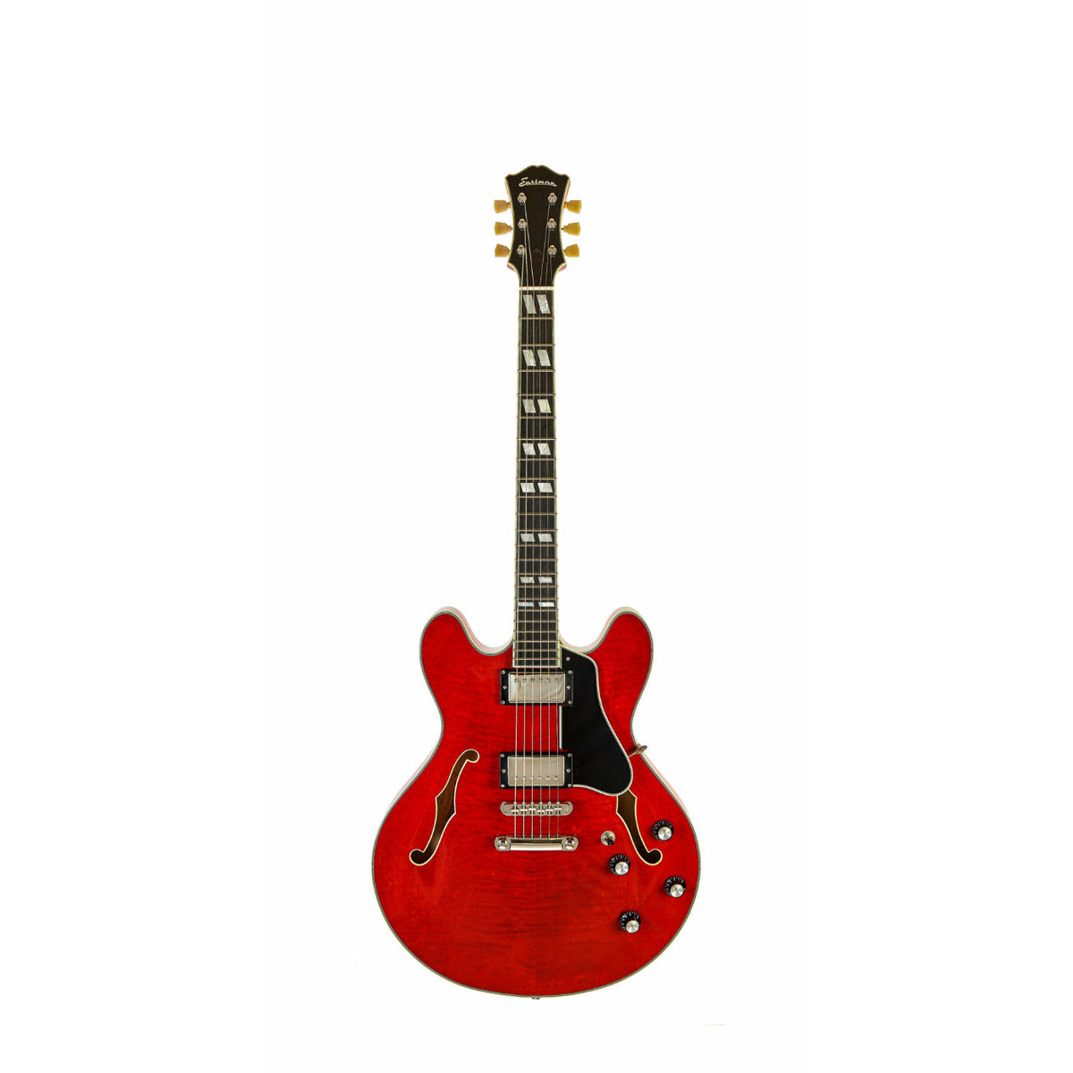 Eastman T486-RD Thinline Semi Hollowbody Electric Guitar - Red - W- Hard Case-Eastman-Infinite Music