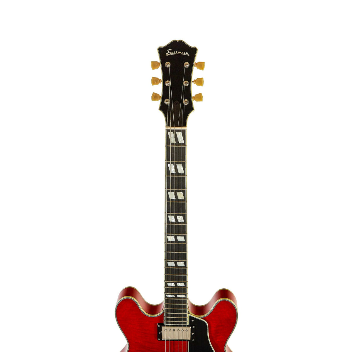 Eastman T486-RD Thinline Semi Hollowbody Electric Guitar - Red - W- Hard Case-Eastman-Infinite Music