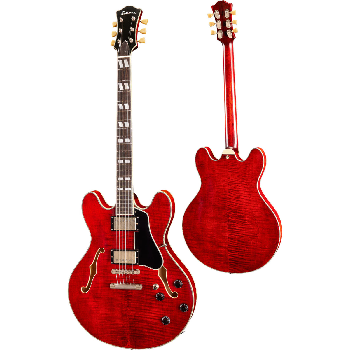 Eastman T59/TV Semi Hollow Thinline Electric Guitar - Truetone Vintage Classic Gloss - w/- Hard Case-Eastman-Infinite Music