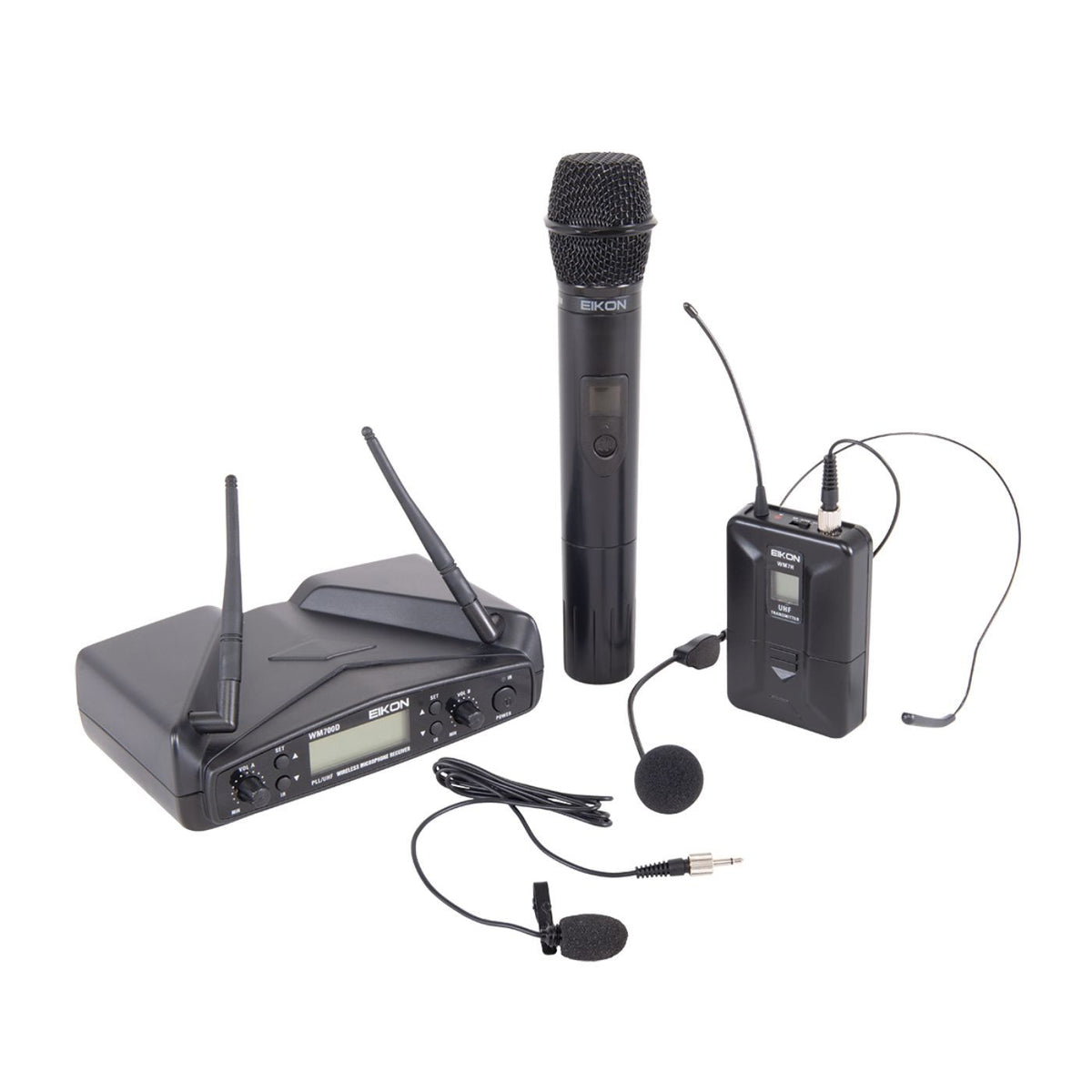 Eikon WM700DKITA Handheld/Belt-Pack with Headset and Lapel Dual Wireless System-Eikon-Infinite Music