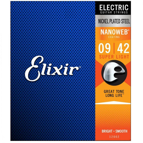 Elixir 12002 Electric Guitar Strings Nanoweb Super Light 9-42-Elixir-Infinite Music