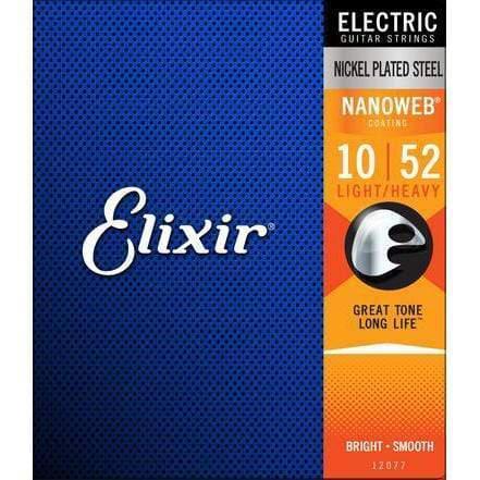 Elixir 12077 Electric Guitar Strings - Nanoweb Light/Heavy 10-52-Elixir-Infinite Music