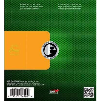 Elixir 14202 Nanoweb 5-String Bass Guitar Strings - 45-130-Elixir-Infinite Music
