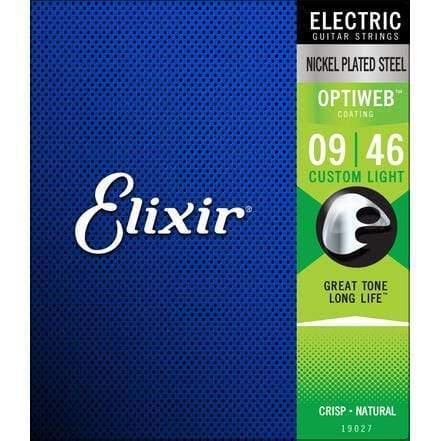 Elixir 19027 Optiweb Electric Guitar String Set Custom Light 9-46-Elixir-Infinite Music