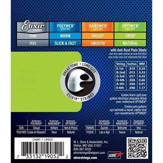 Elixir 19052 Optiweb Electric Guitar String Set - Light 10-46-Elixir-Infinite Music