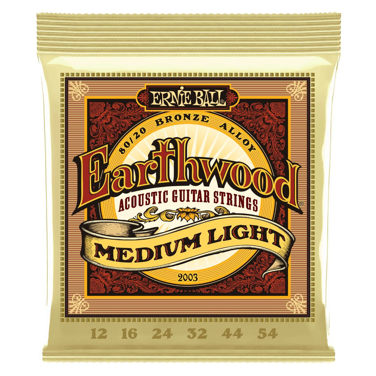Ernie Ball 2003 Earthwood 80/20 Bronze Acoustic Guitar Strings Medium - 12-54-Ernie Ball-Infinite Music