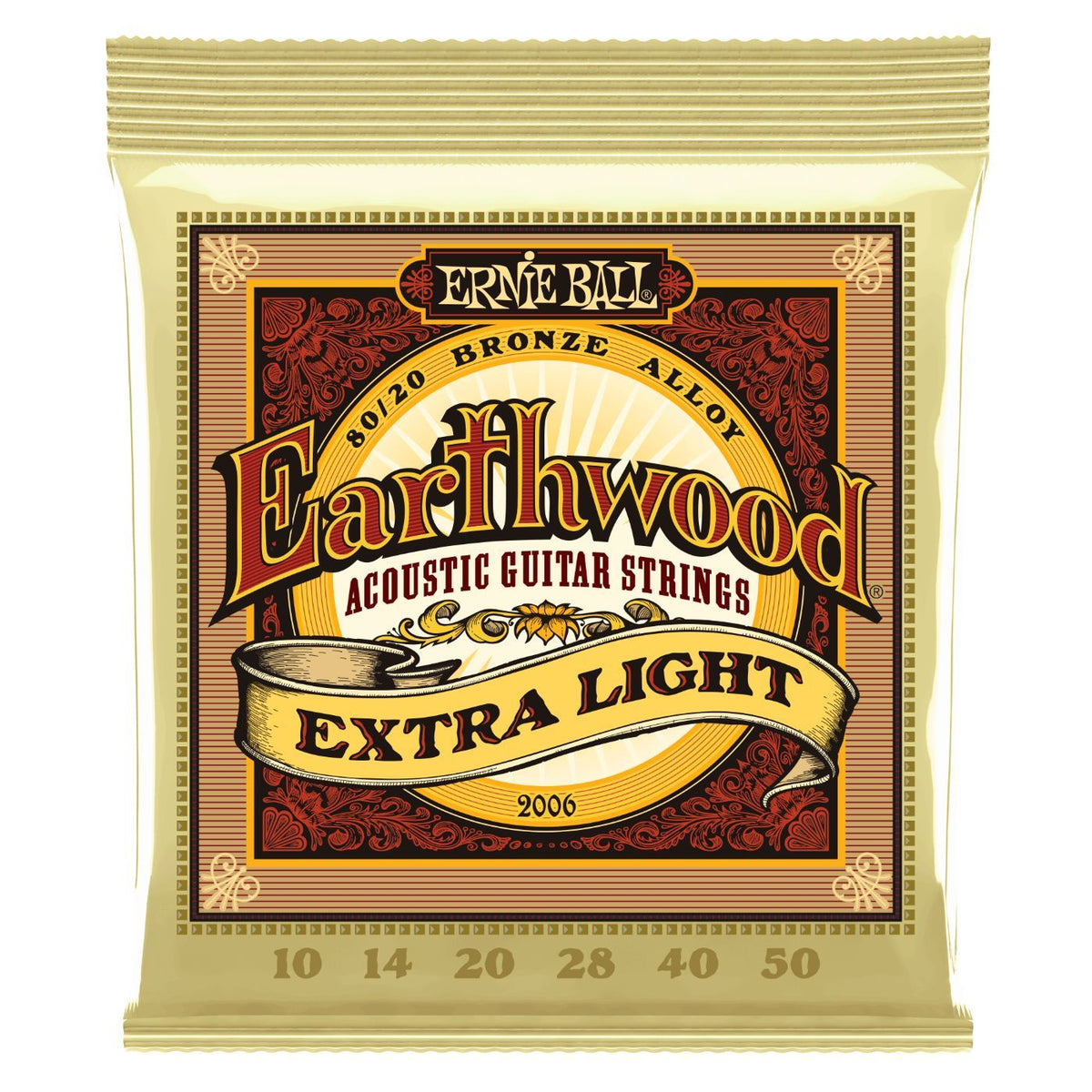 Ernie Ball 2006 Earthwood 80/20 Bronze Acoustic Guitar Strings - Extra Light-Ernie Ball-Infinite Music