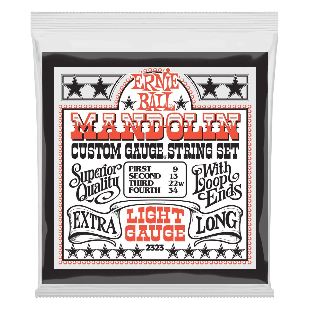 Ernie Ball 2323 Light Loop End Stainless Steel Mandolin Strings 9-34-Ernie Ball-Infinite Music