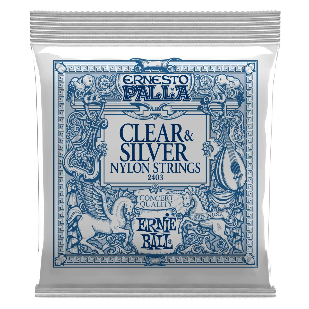 Ernie Ball 2403 Ernesto Palla Clear & Silver Nylon Classical Guitar Strings-Ernie Ball-Infinite Music