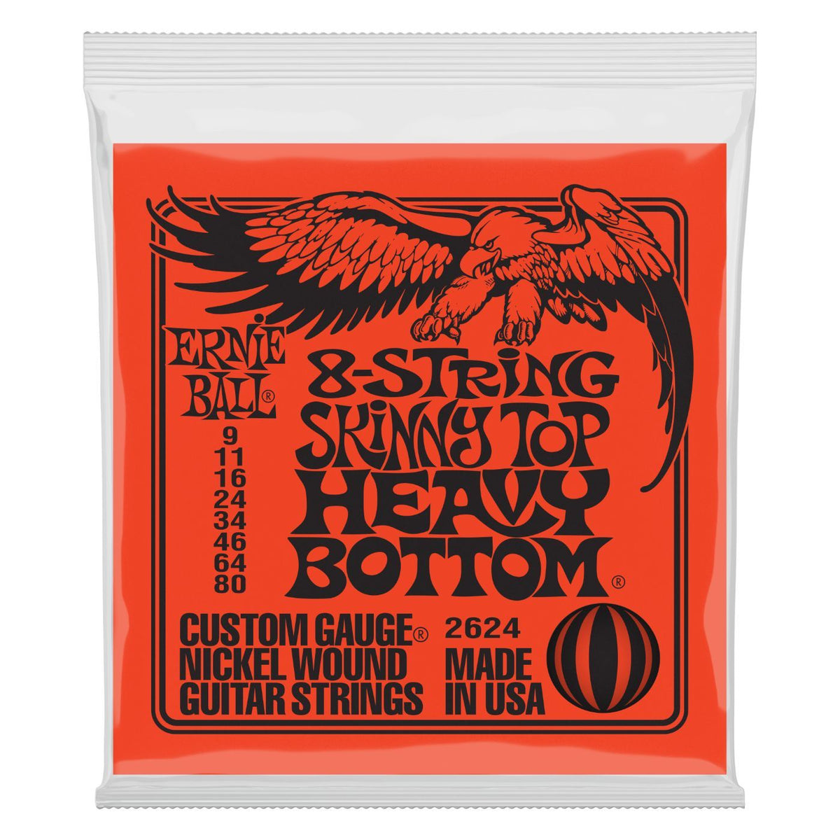 Ernie Ball 2624 Skinny Top Heavy Bottom 8-string Nickel Wound Electric Guitar Strings-Ernie Ball-Infinite Music
