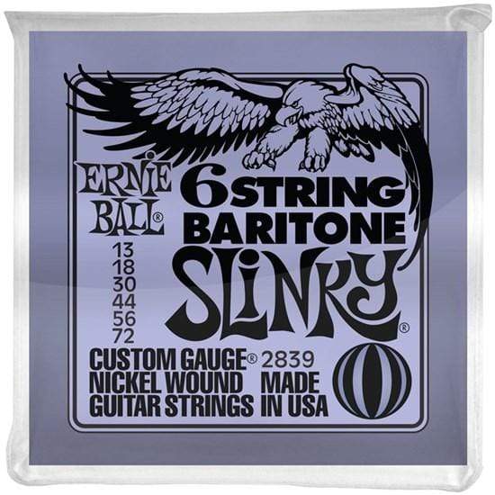 Ernie Ball 2839 Guitar Strings 6-String Baritone Slinky w/ Small Ball End 29 5/8 Scale 13-72-Ernie Ball-Infinite Music