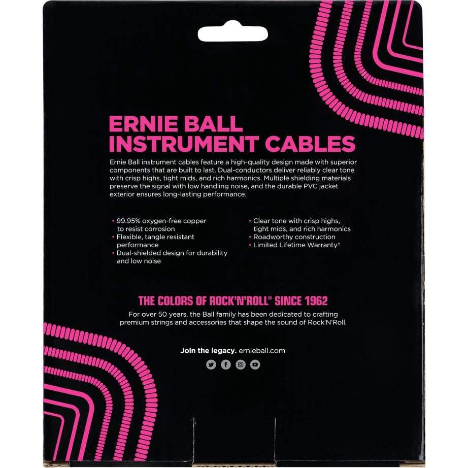 Ernie Ball 30Ft Ultraflex Black Coiled Instrument Cable-Ernie Ball-Infinite Music