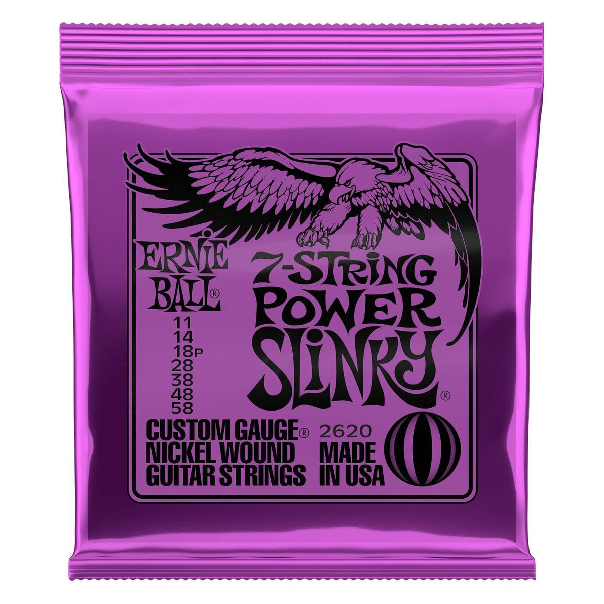 Ernie Ball 7 String Power Slinky Electric Guitar Strings - 11-58-Ernie Ball-Infinite Music