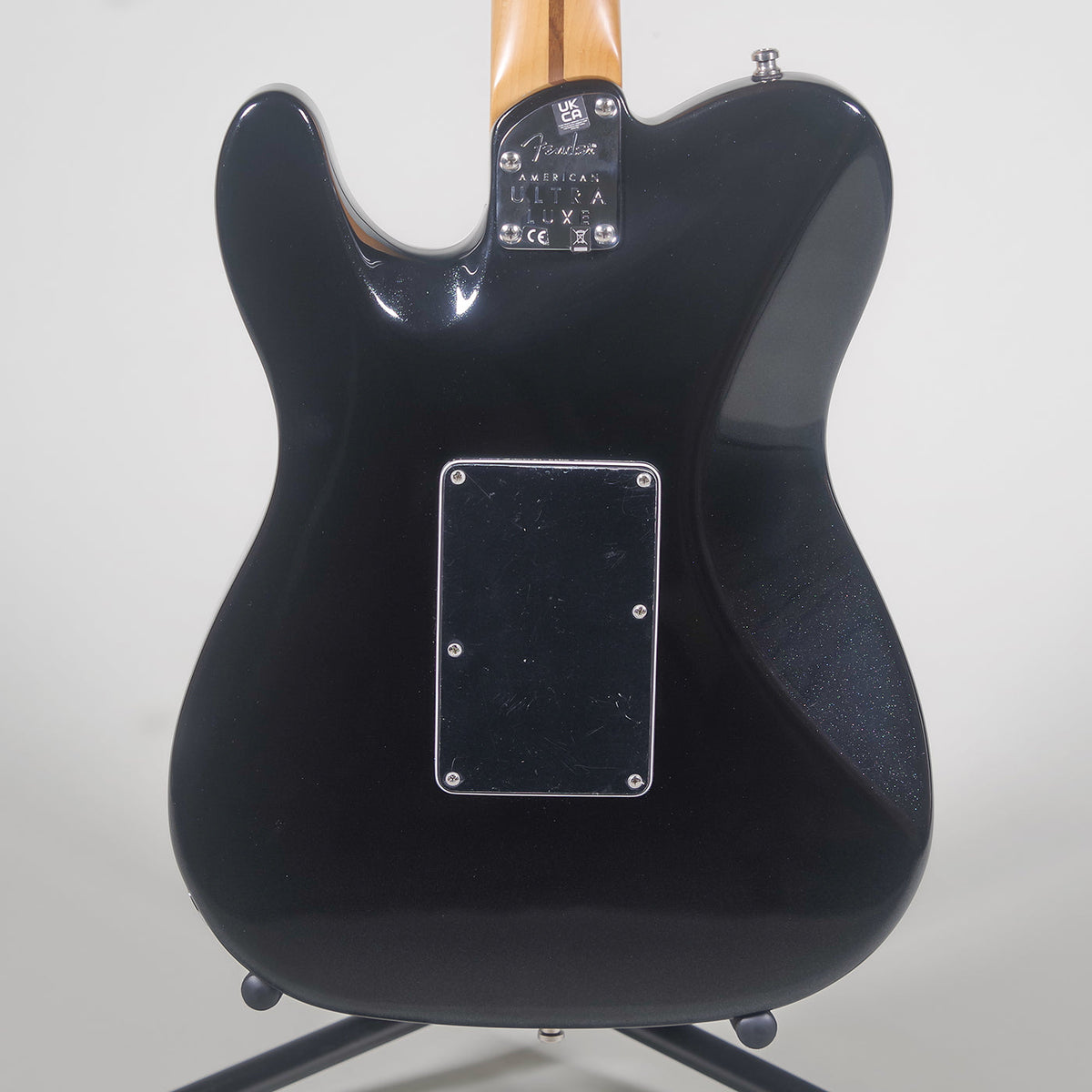 Fender American Ultra Luxe Telecaster Floyd Rose HH Electric Guitar - Mystic Black-Fender-Infinite Music