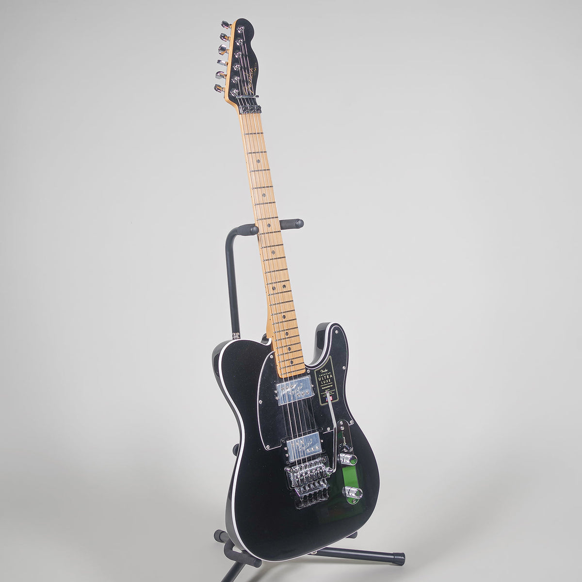 Fender American Ultra Luxe Telecaster Floyd Rose HH Electric Guitar - Mystic Black-Fender-Infinite Music
