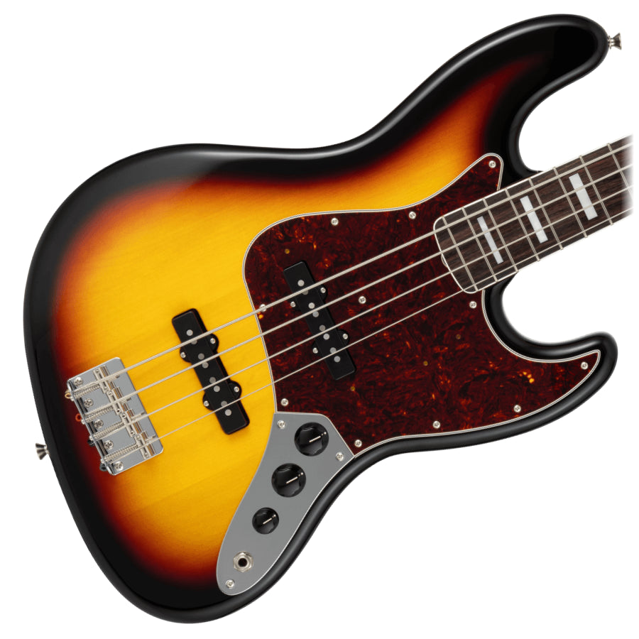 Fender Made in Japan Traditional Late 60s Jazz Bass - 3-Color Sunburst W/- Gigbag-Fender-Infinite Music