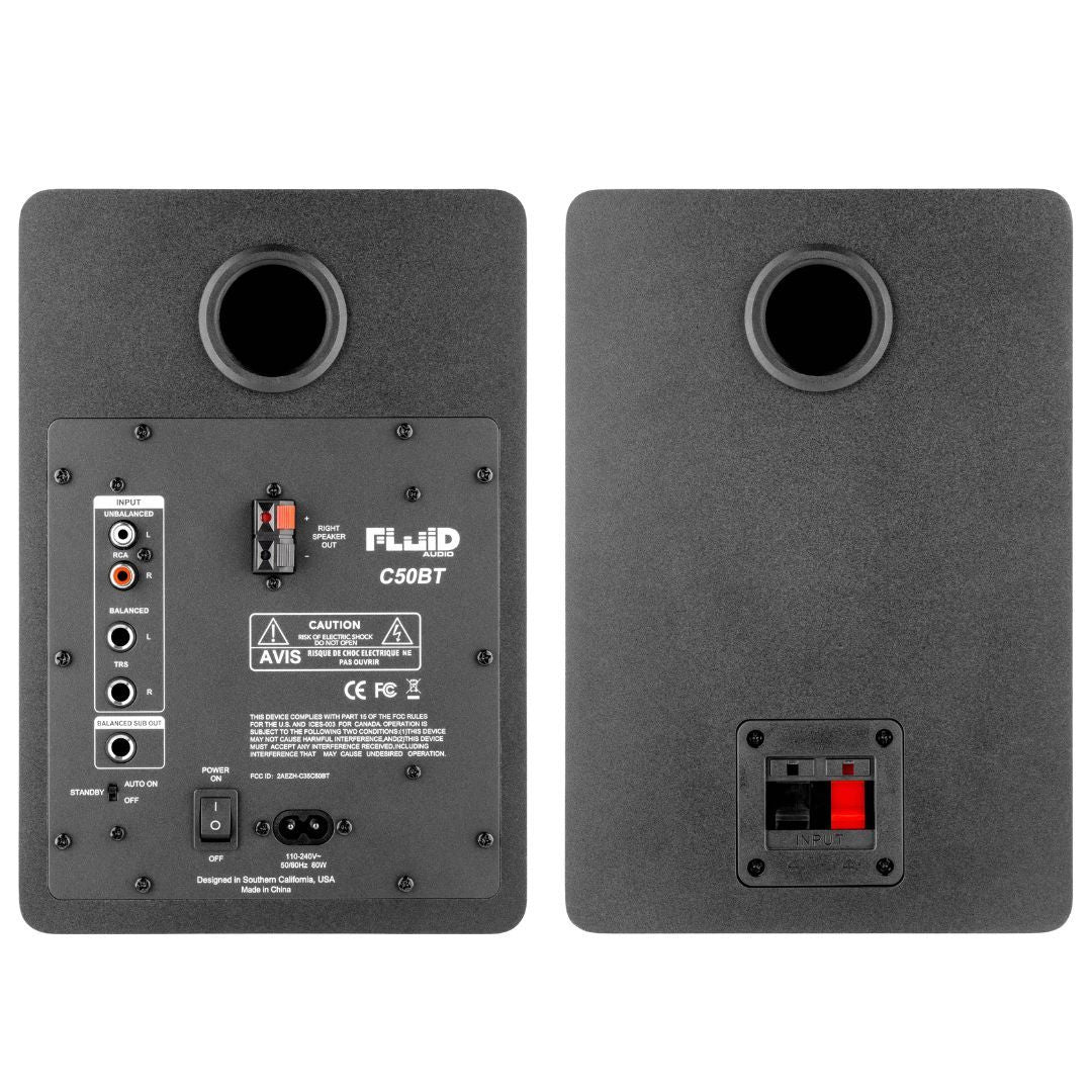 Fluid Audio C50BT Active 5” Two-Way 2 x 42W Studio Reference Monitor (Pair)-FLUID-Infinite Music