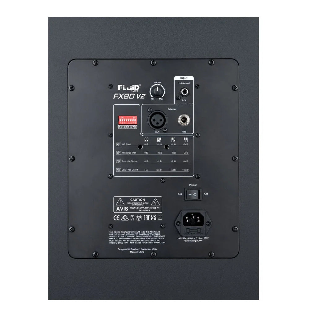 Fluid Audio FX80v2 Active 8” Two-Way 110W Coaxial Studio Reference Monitor ( EACH )-FLUID-Infinite Music