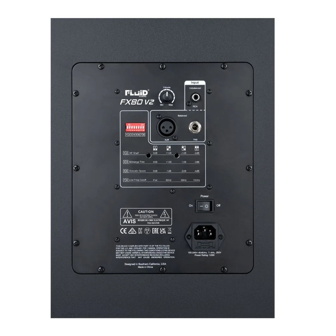 Fluid Audio FX80v2 Active 8” Two-Way 110W Coaxial Studio Reference Monitor ( EACH )-FLUID-Infinite Music