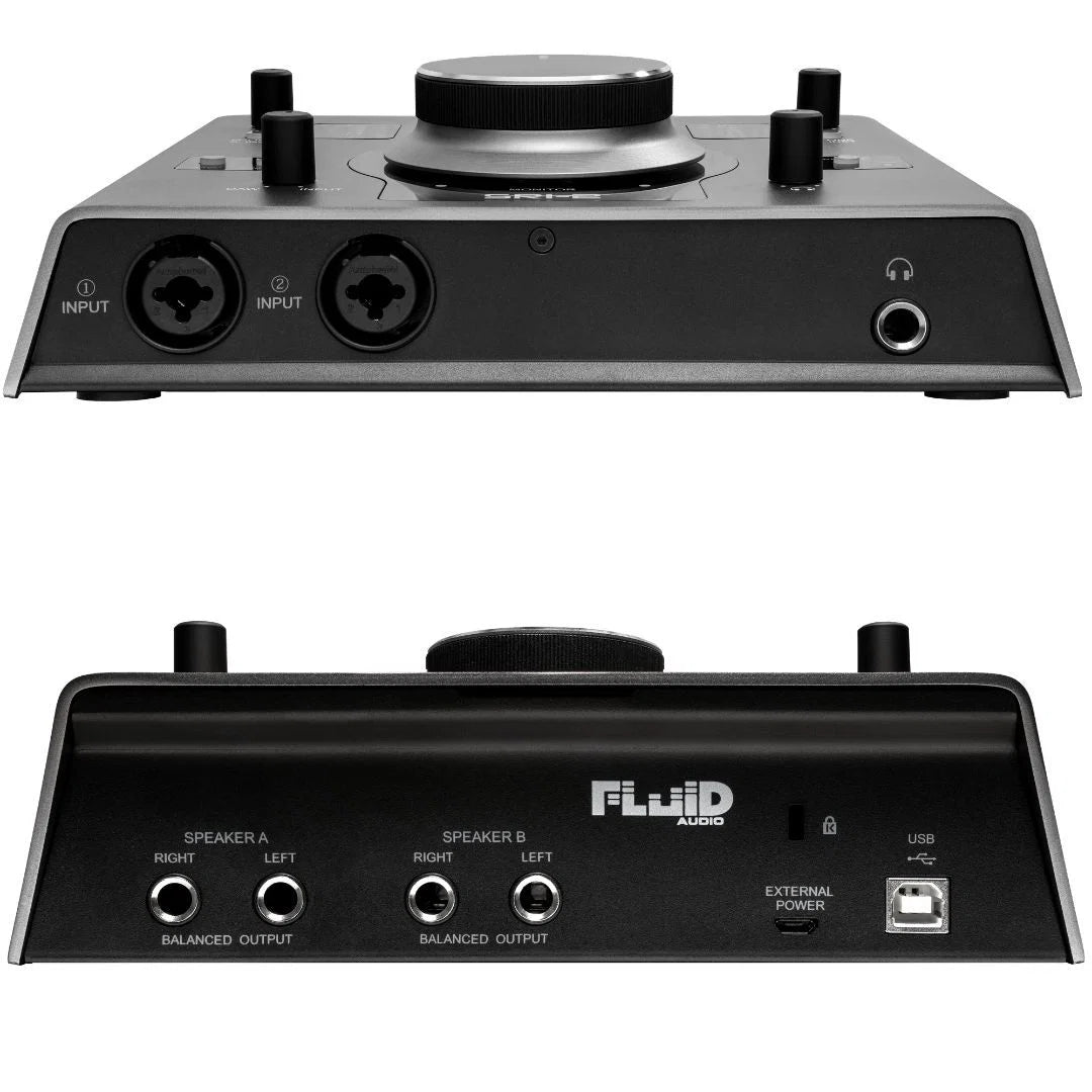 Fluid Audio SRI2 2 Channel 24-bit/192kHz Audio Interface with Monitor Control-FLUID-Infinite Music