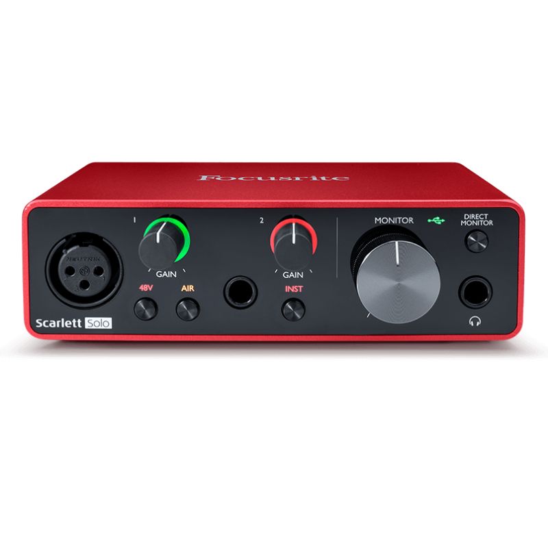 Focusrite Scarlett Solo Gen 3 2-in/2-out USB Audio Interface-Focusrite-Infinite Music