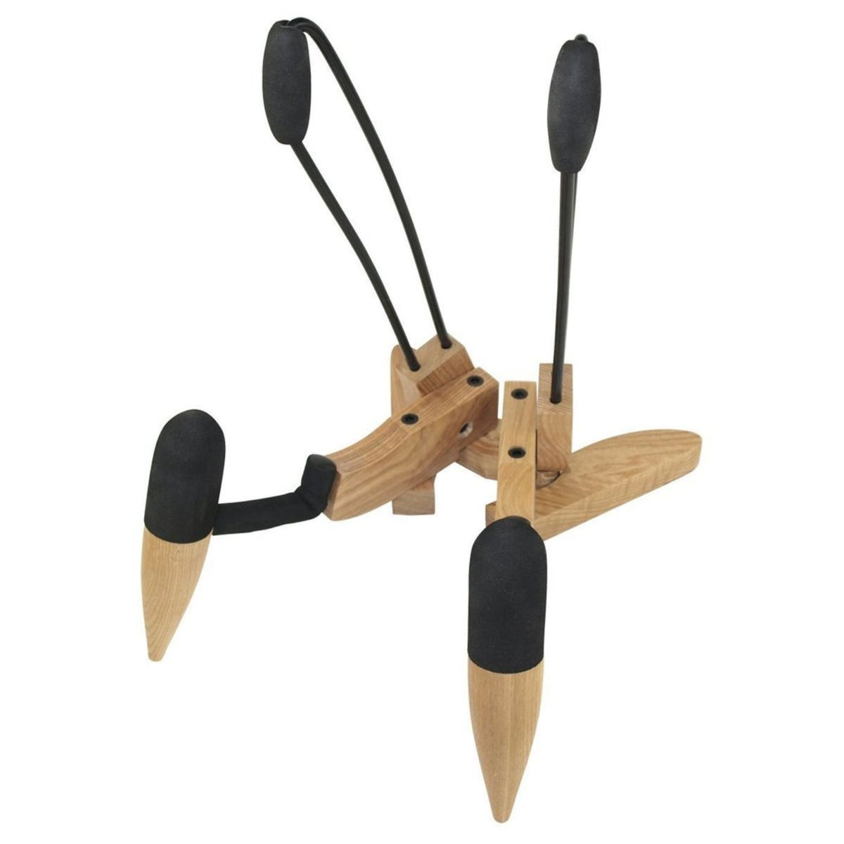 Fretz 'Woodie 2' Wooden Folding Electric Guitar Stand - Natural Gloss-Fretz-Infinite Music